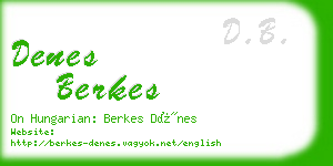 denes berkes business card